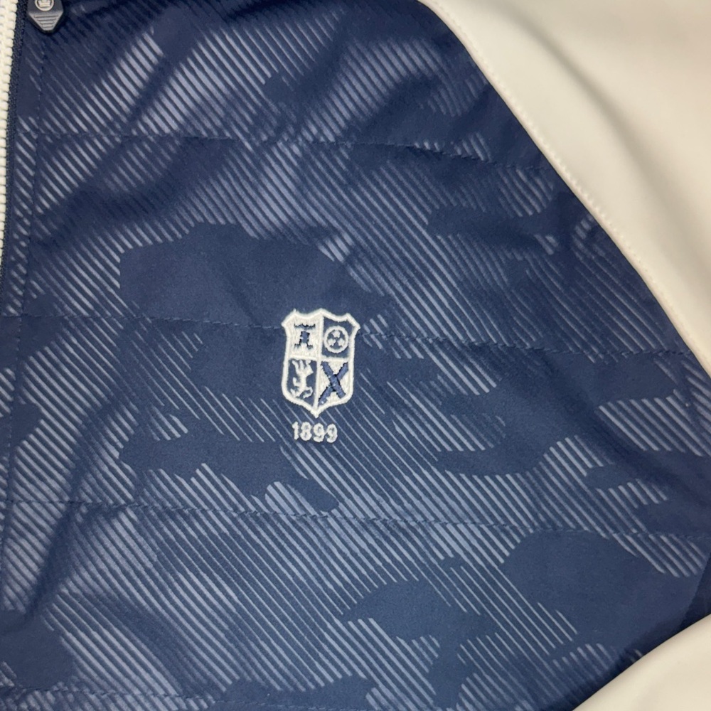 Peter Millar Performance Golf Jacket XL Navy White Full Zip Lightweight Athletic - Picture 4 of 12